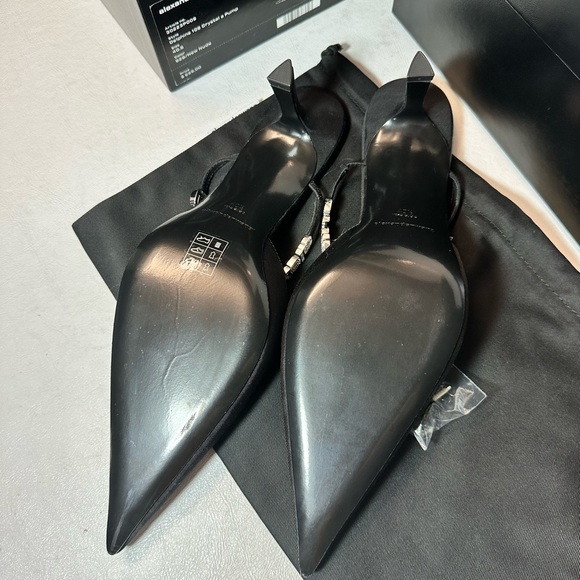 Alexander Wang Delphine 65 Logo-Strap Mules party wedding summer casual style - Picture 8 of 9